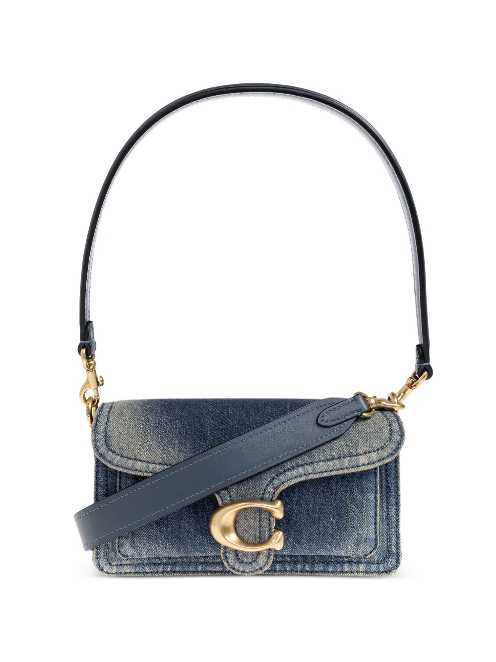Coach 20 Tabby denim applique tote bag - Blu
