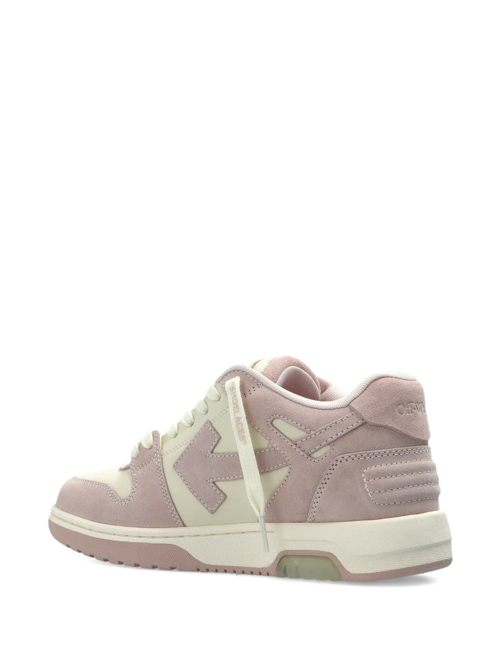 Off-White Out of Office suede panel sneakers Roze