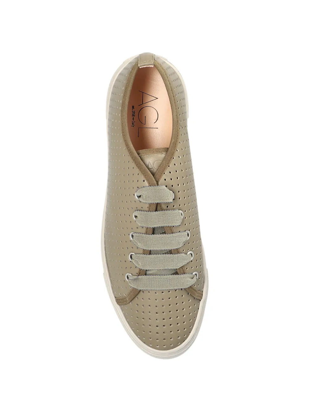 AGL Geperforeerde sneakers Beige