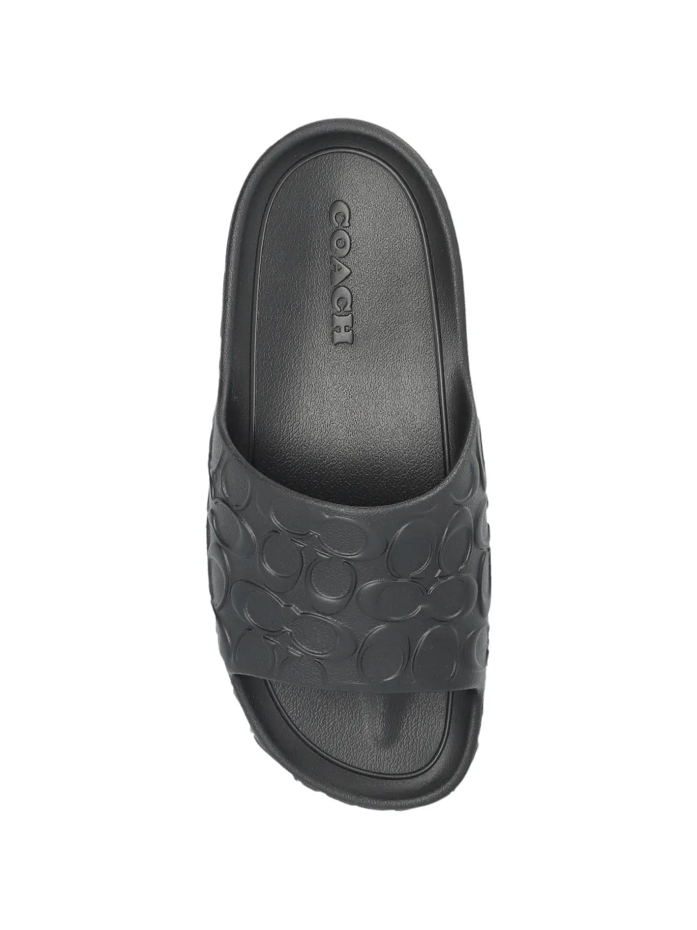 Coach Bay slippers met logo-reliëf Zwart