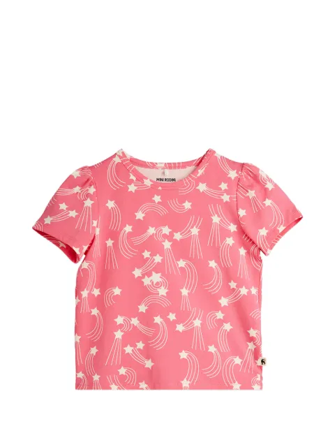 Mini Rodini puff-sleeve star-print T-shirt