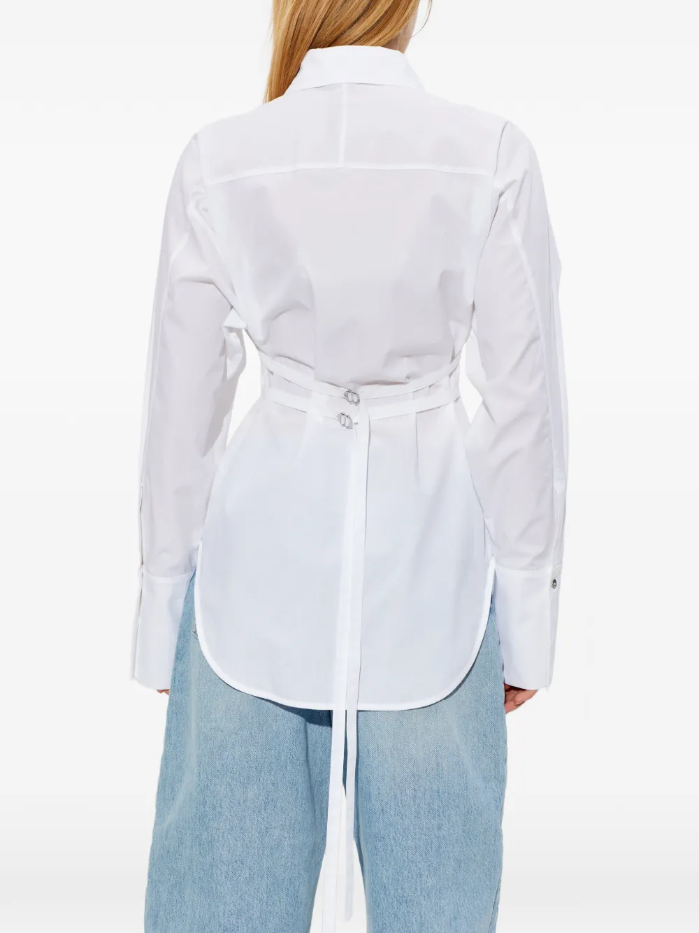 Blumarine Geplooid blouse met knopen Wit