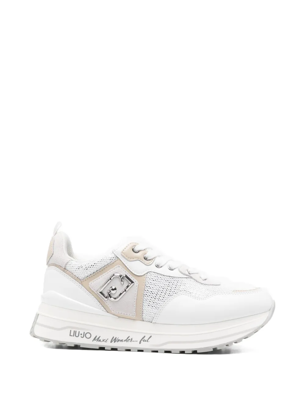 LIU JO Maxi Wonder logo-plaque sneakers Wit