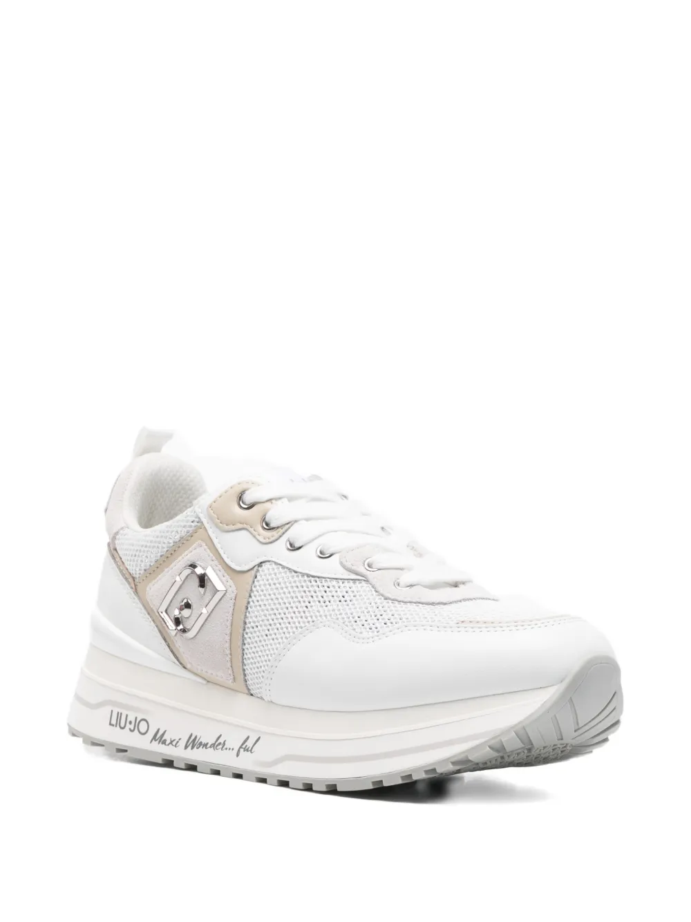LIU JO Maxi Wonder logo-plaque sneakers Wit
