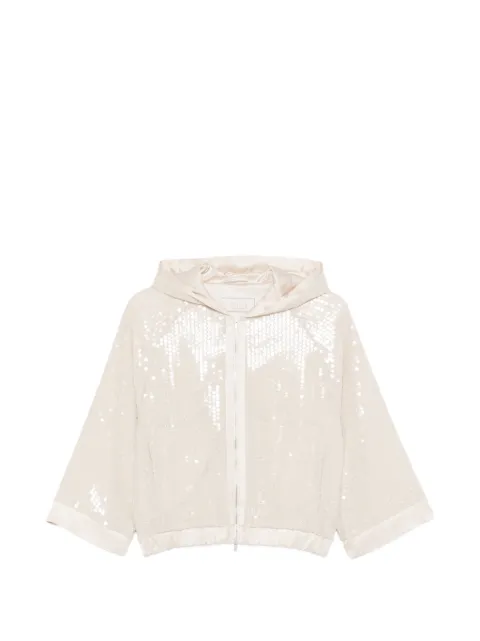 Peserico jakke med hætte og lynlåslukning