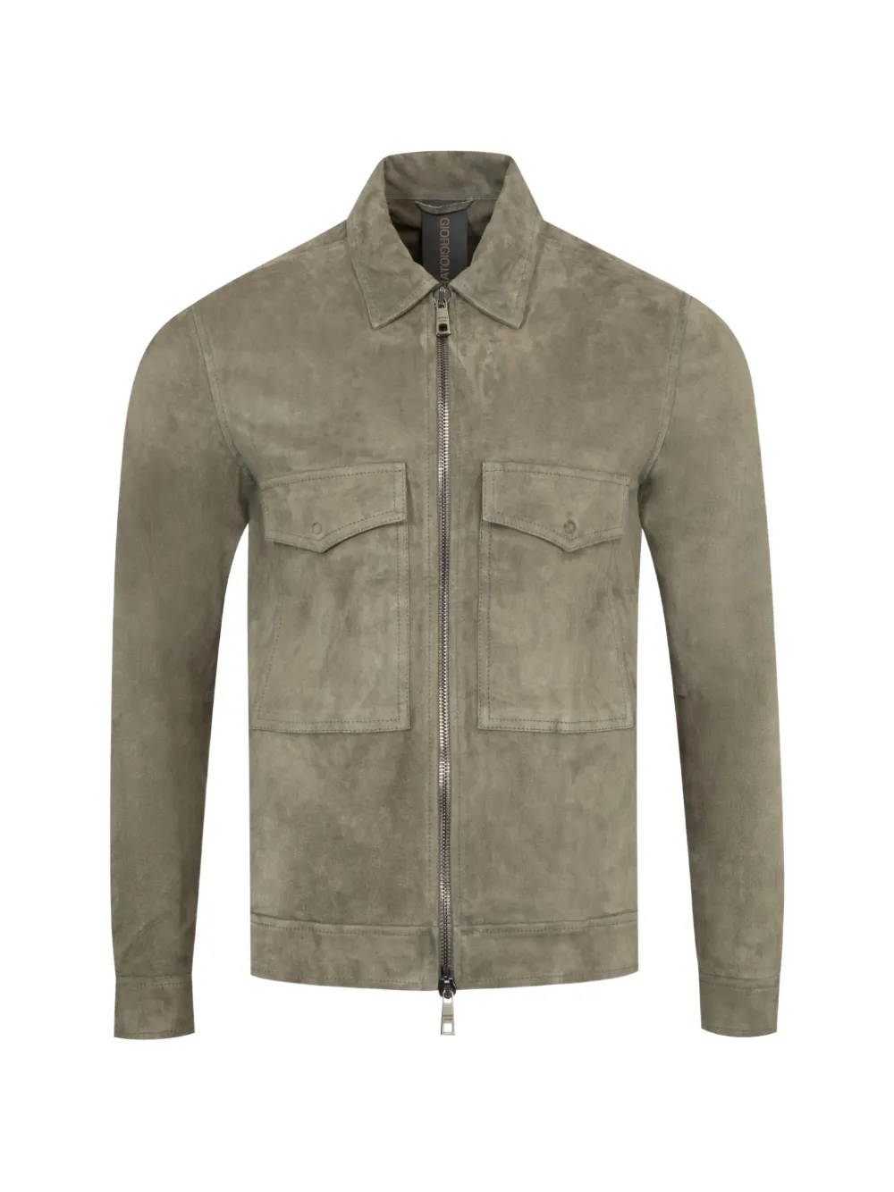 Giorgio Brato zip-up leather jacket - Verde
