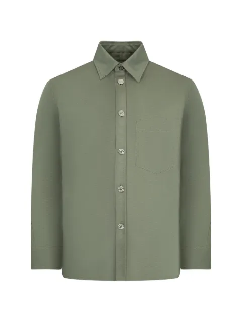 Givenchy logo-patch shirt jacket 