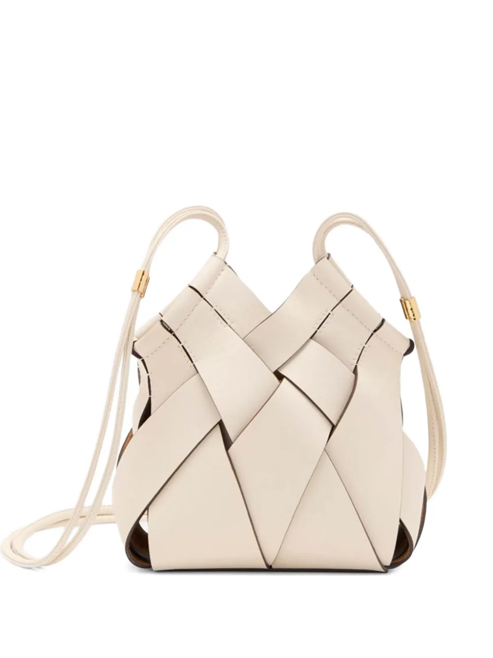 Ulla Johnson Charlotte woven smooth leather cross body bags - Toni neutri