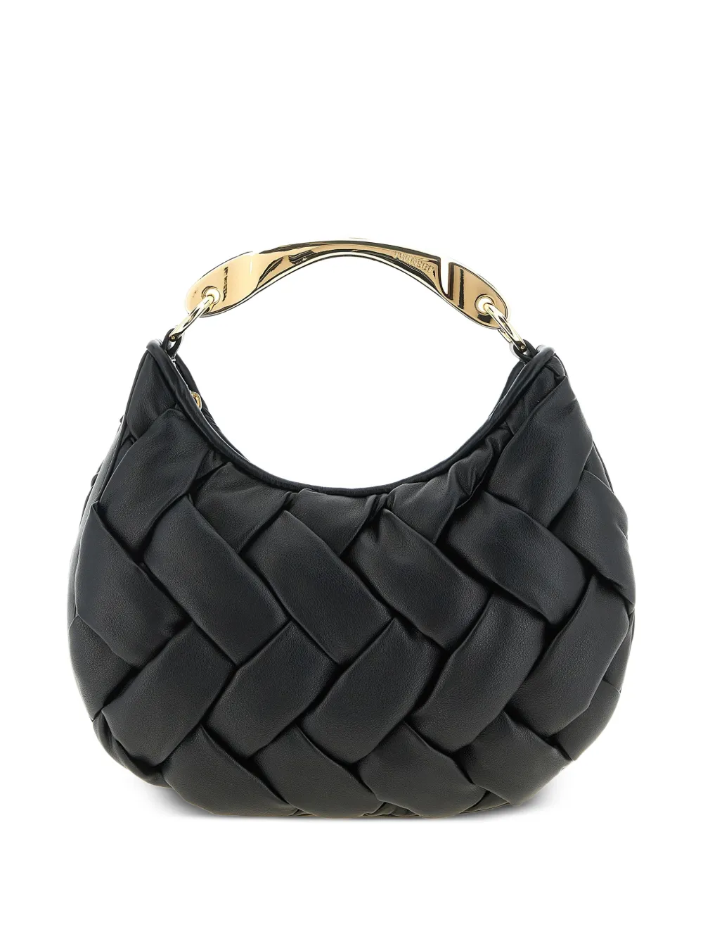  Twinset Weaved Leather-effect Tote Bag - Black 