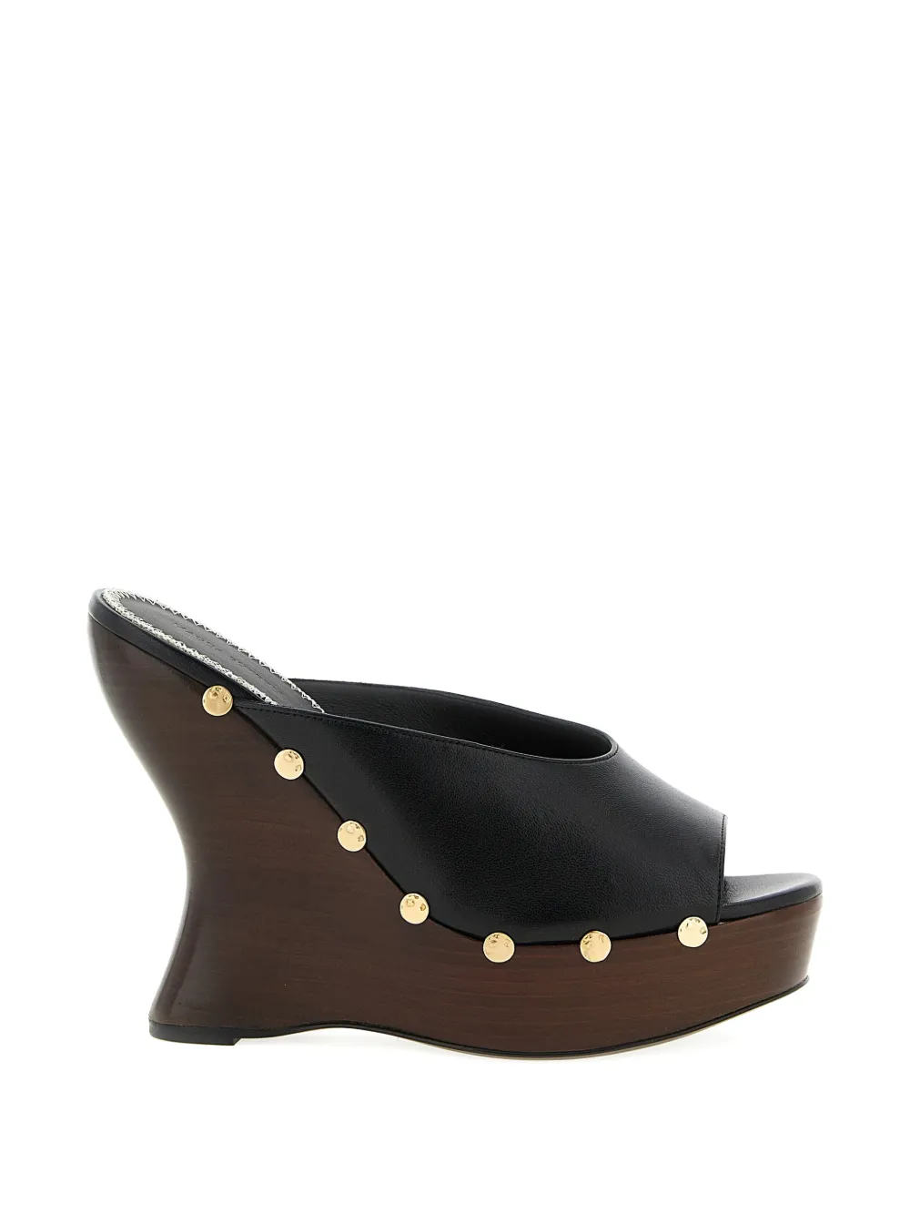 Magda Butrym open-toe studded leather mules Zwart