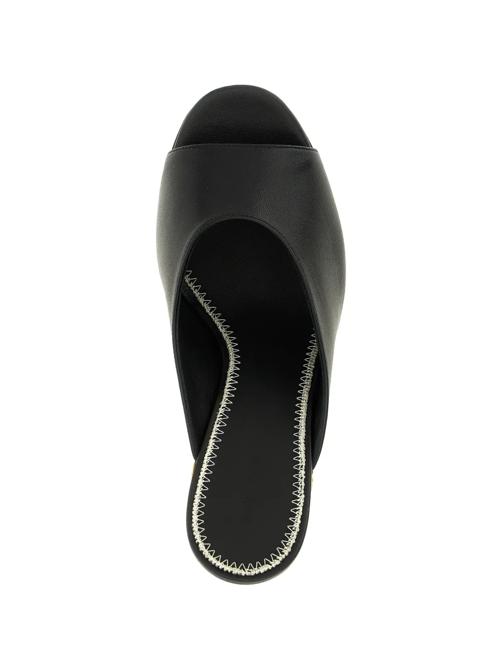 Magda Butrym open-toe studded leather mules Zwart