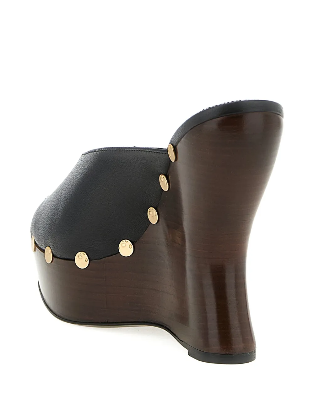 Magda Butrym open-toe studded leather mules Zwart