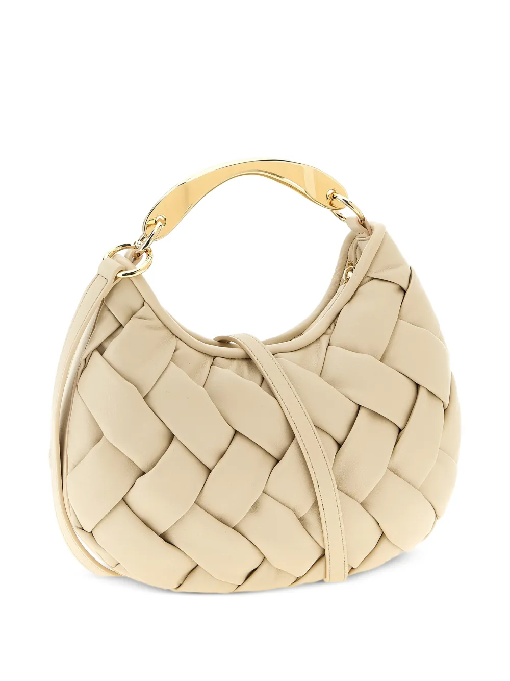  Twinset Weaved Leather-effect Tote Bag - Neutrals 