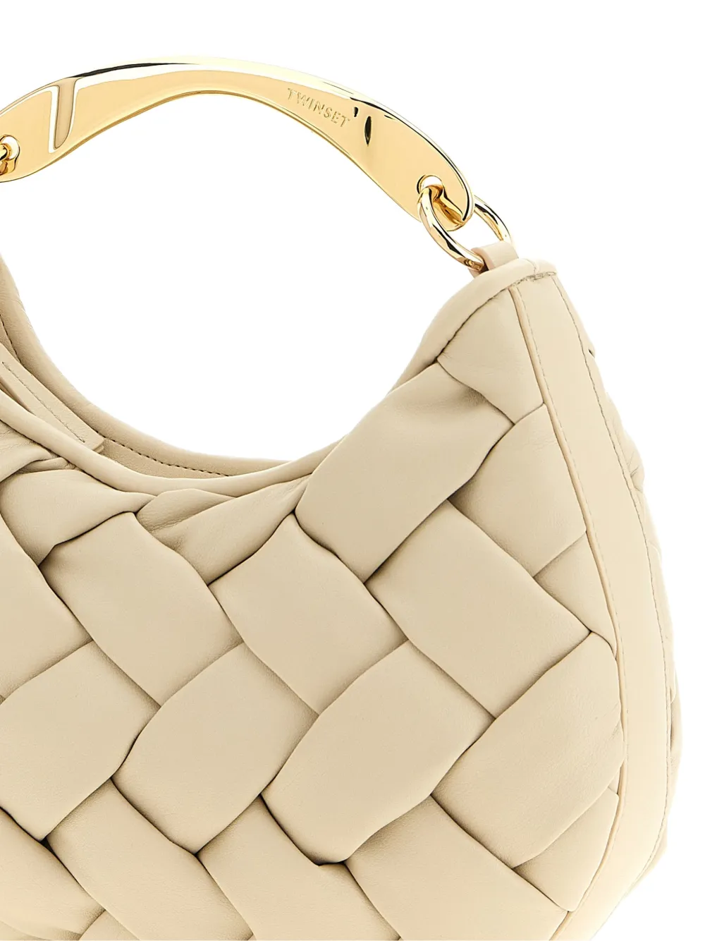 Twinset Weaved Leather-effect Tote Bag - Neutrals 