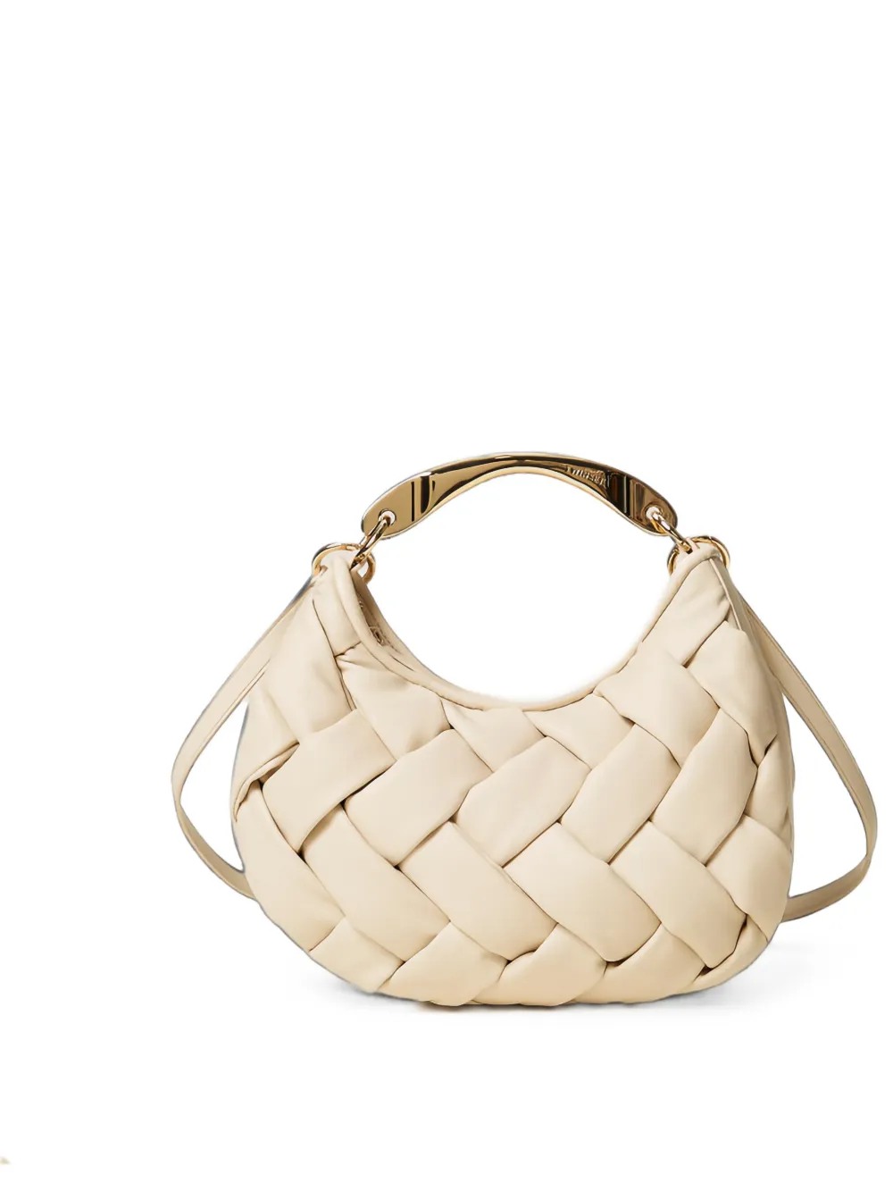 TWINSET handwoven Croissant bag