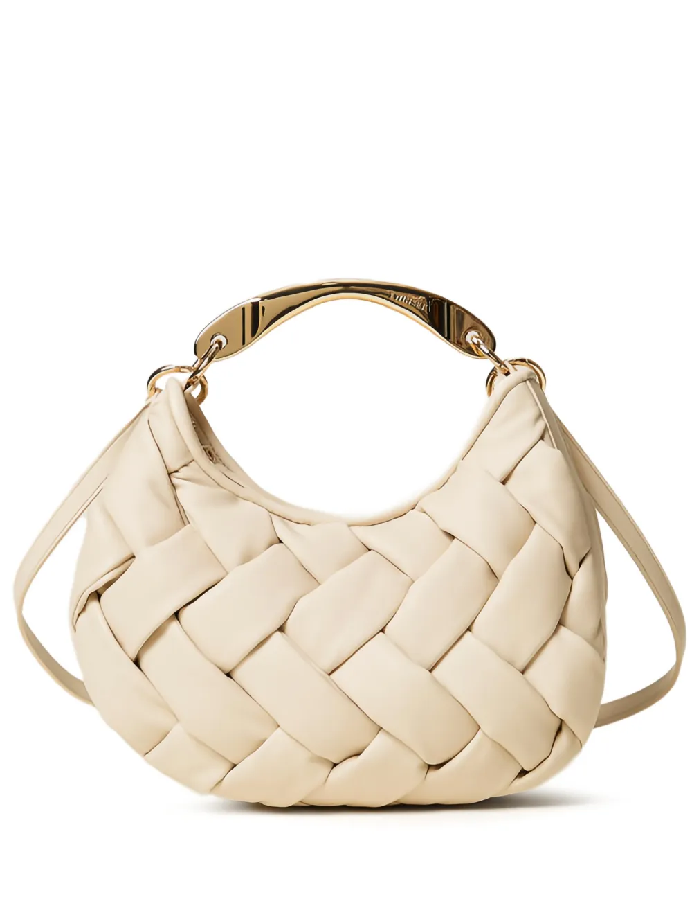 TWINSET handwoven Croissant bag