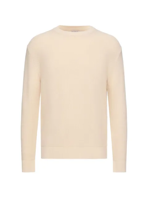 Moncler leather logo wool sweater