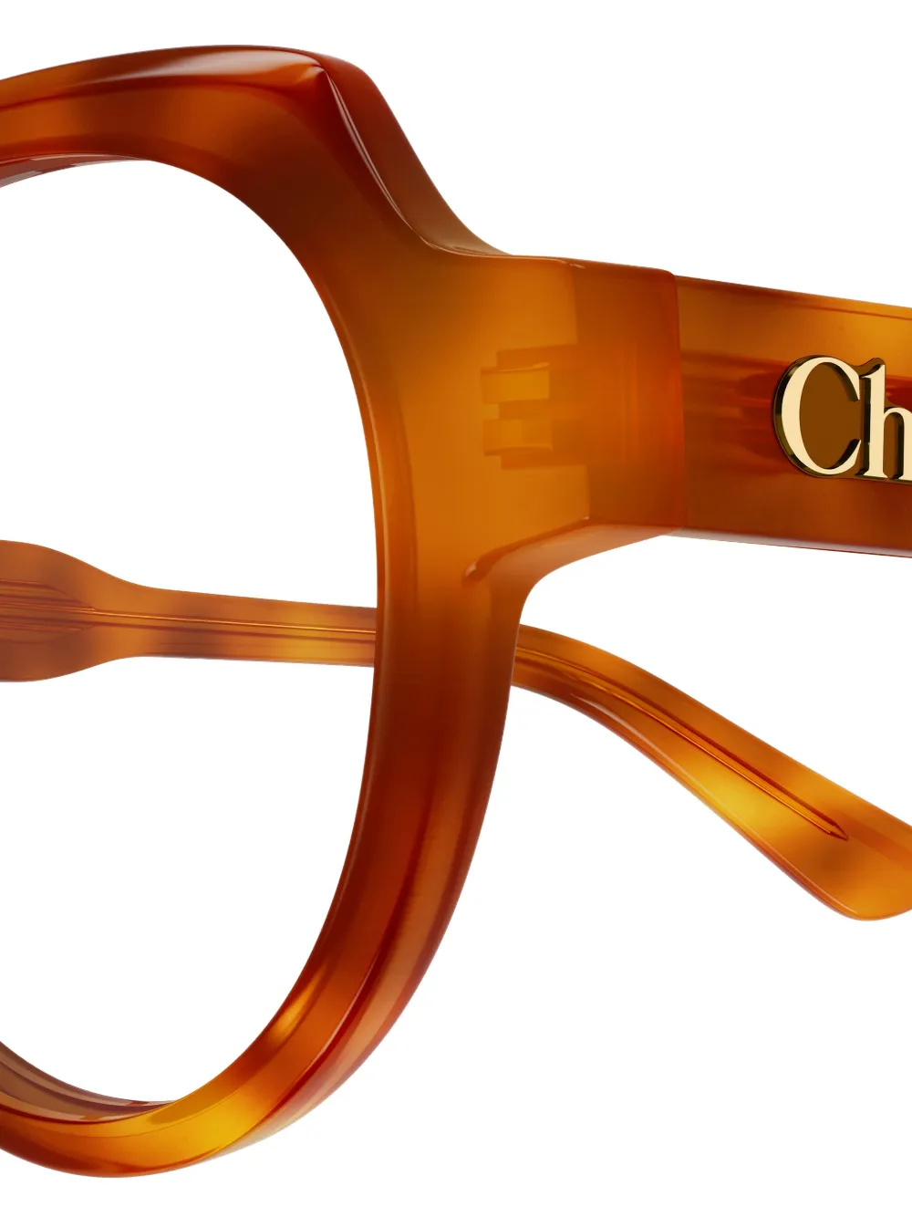 Chloé Eyewear Bril met rond montuur Bruin