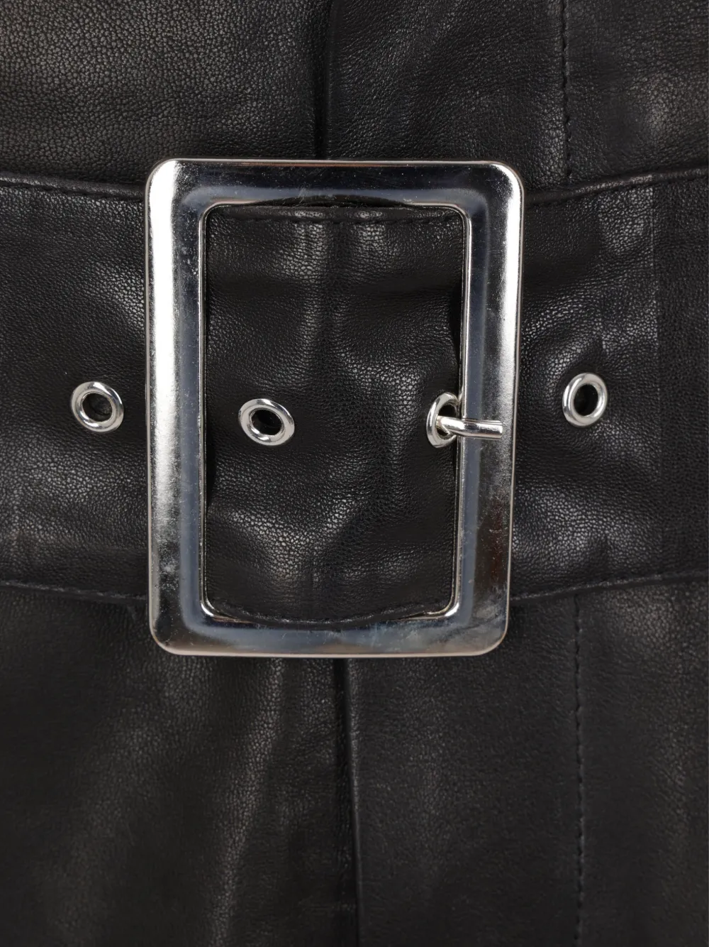  10 Corso Como Leather Wide-leg Trousers - Black 