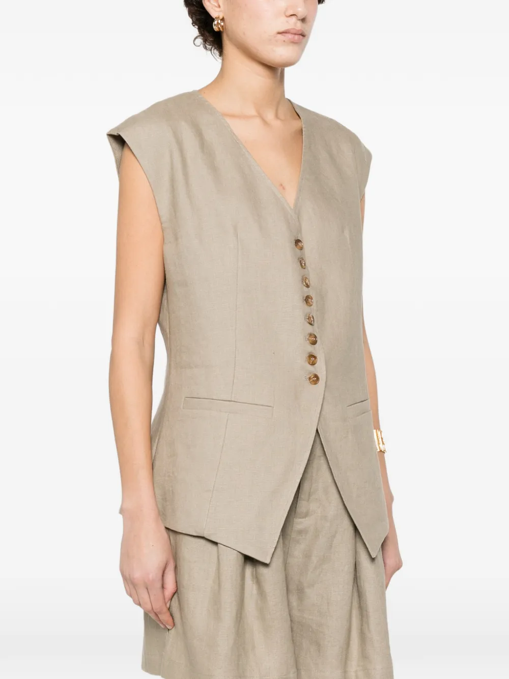 Eleh Button Waistcoat - Neutrals 
