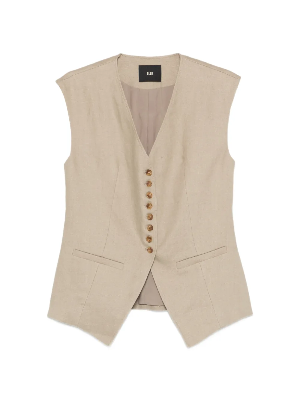 Eleh button waistcoat - Neutrals