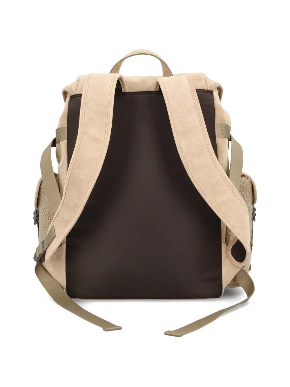  Tod's Shearling Trim Backpack - Neutrals 