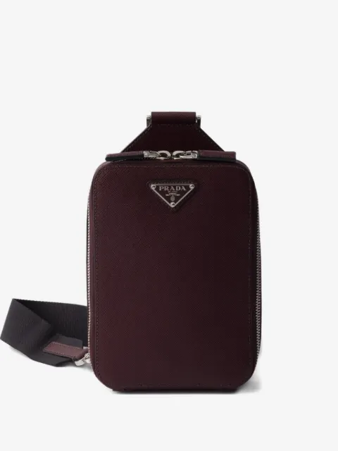Prada شنطة ماسنجر 'بريك' جلد 