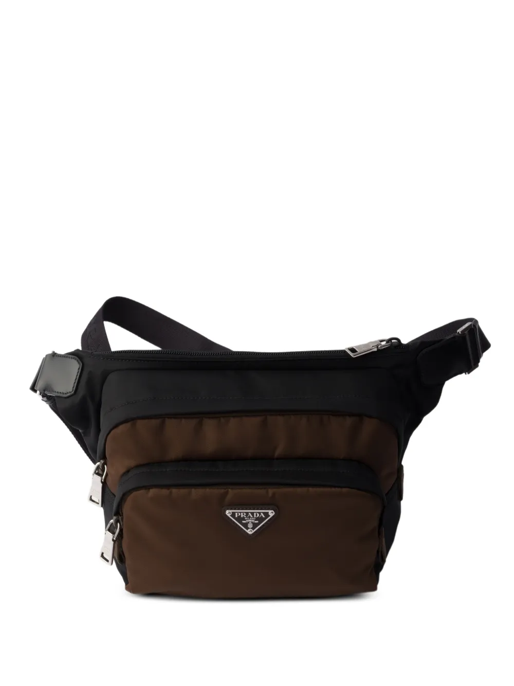 Prada logo-plaque shoulder bag | Black | Image 1