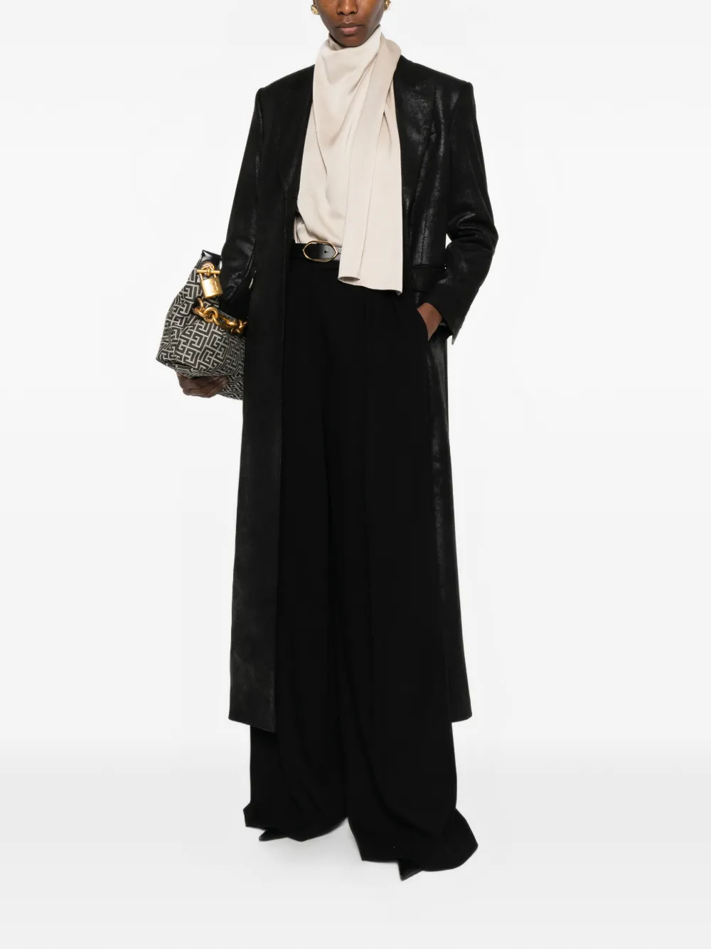  Eraldo Button Coat - Black 