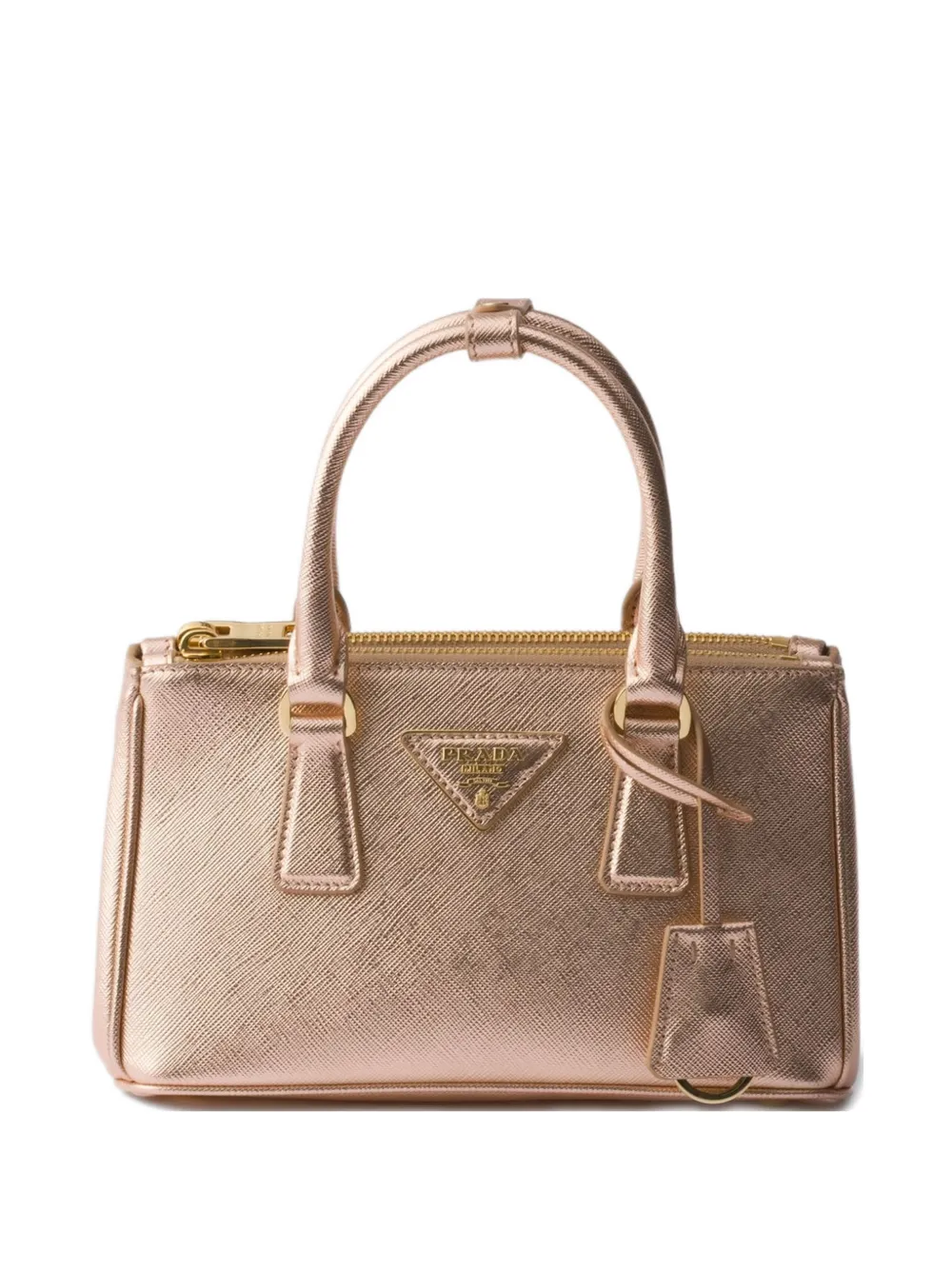 Prada mini Galleria patent leather tote bag - Rosa