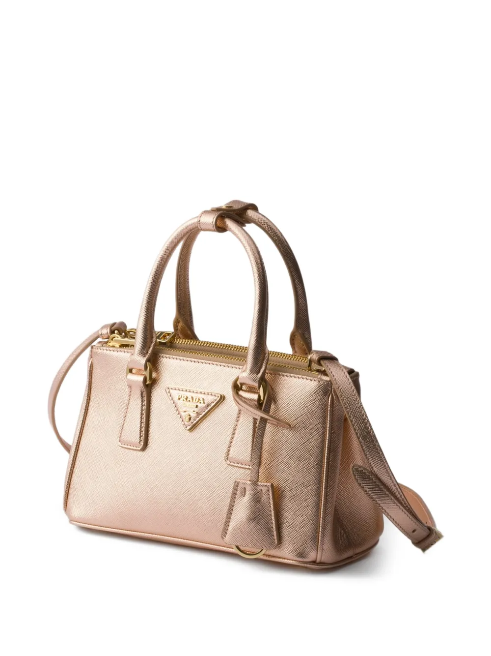 Prada Galleria Saffiano lakleren mini-tas Roze