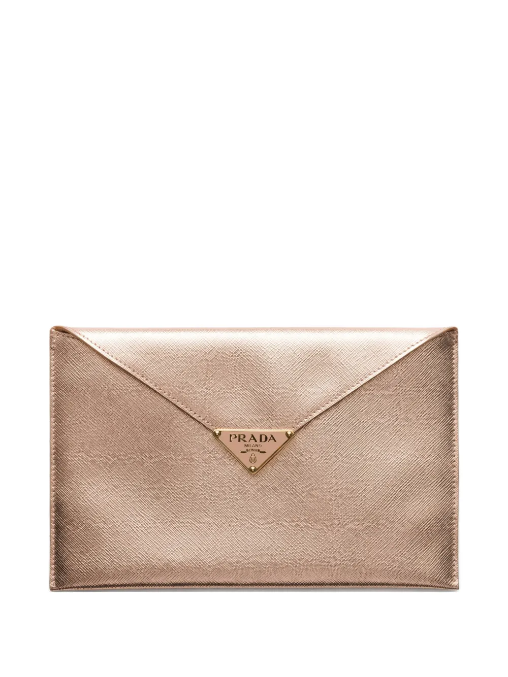 Prada leather envelope clutch bag - Rosa