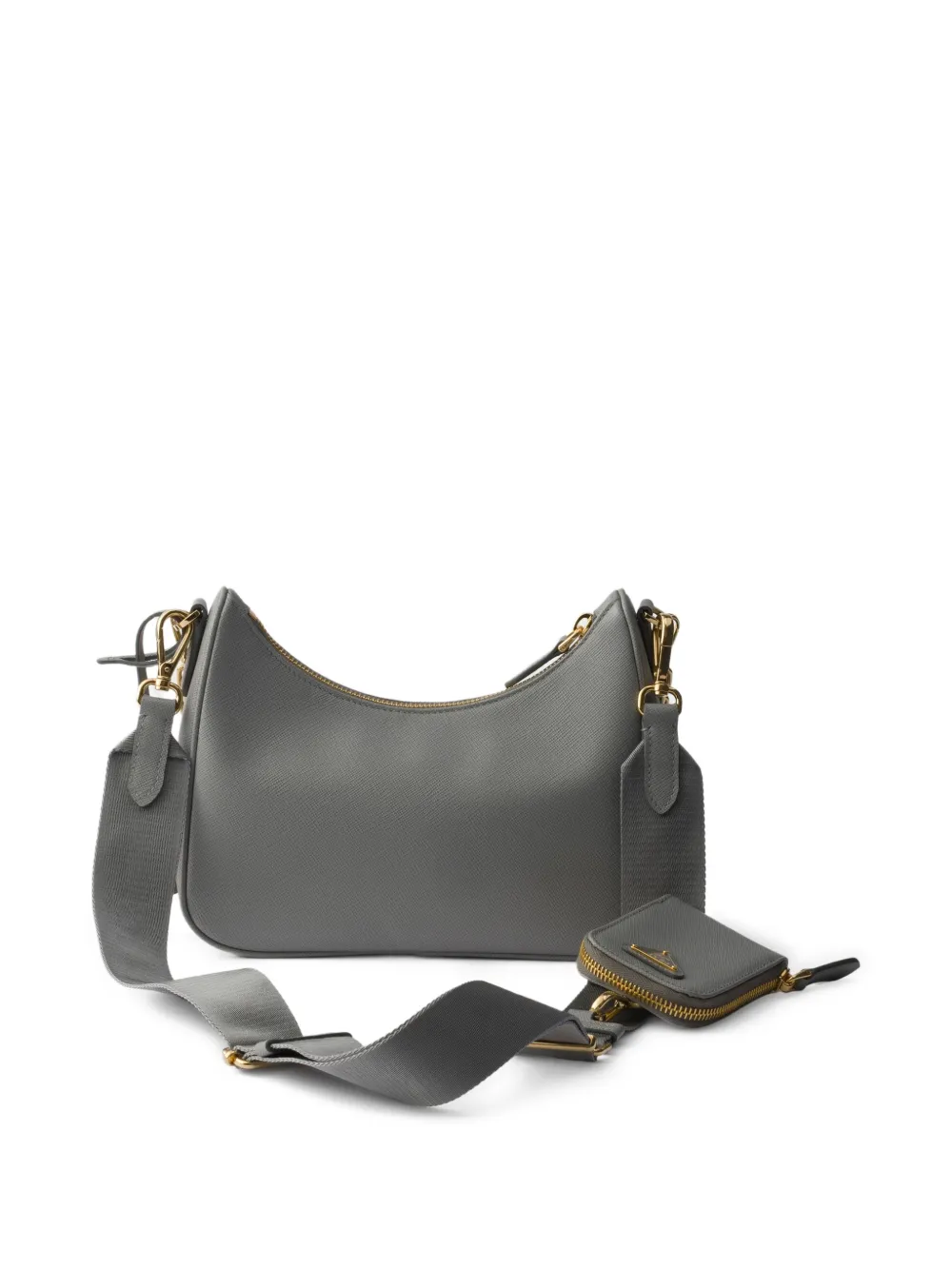 Prada Re-Edition 2005 schoudertas van saffiano leer Grijs