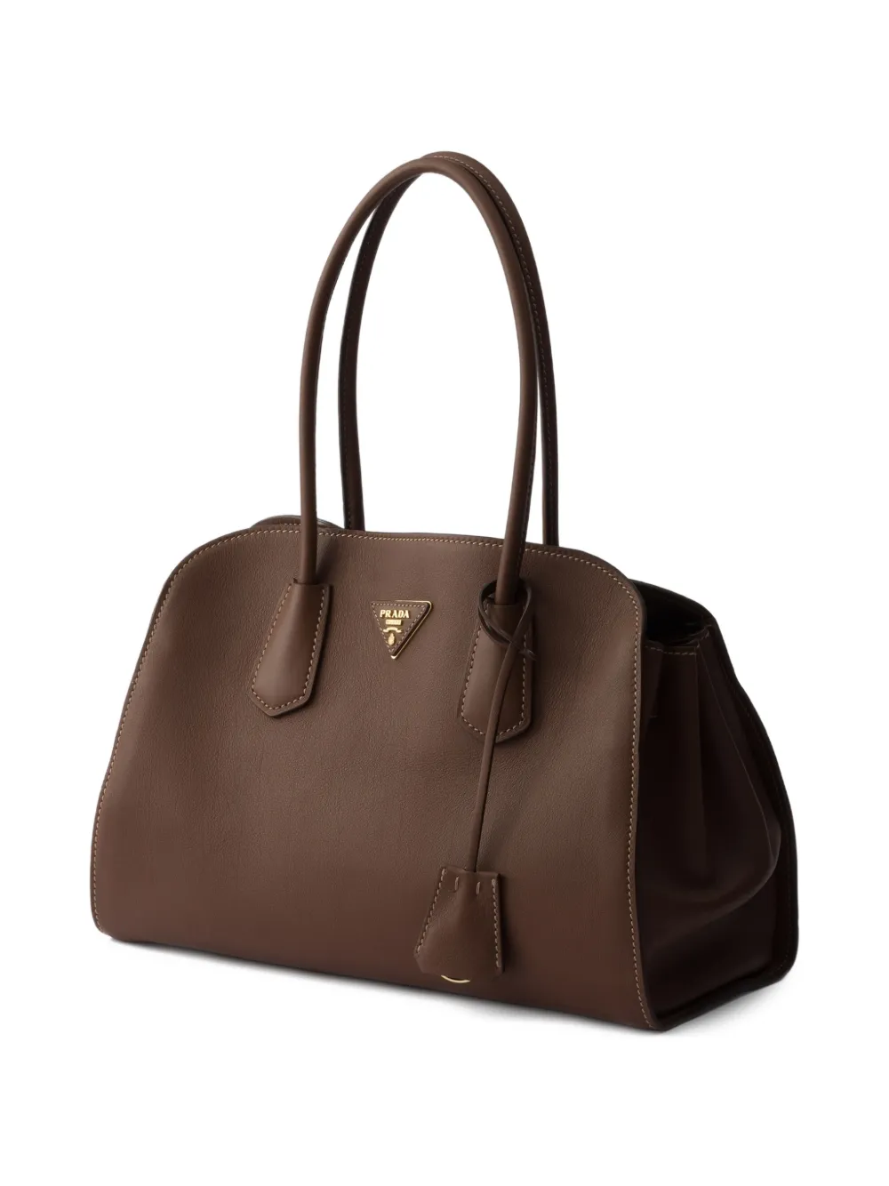 Prada Medium leren shopper Bruin