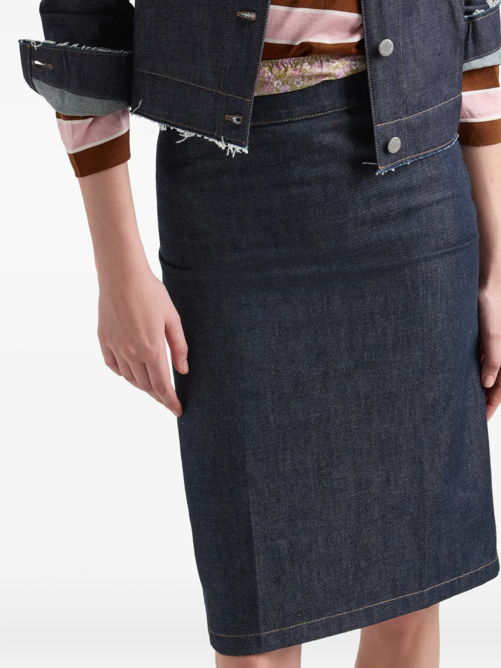 Prada Denim Pencil Mini Skirt from Prada