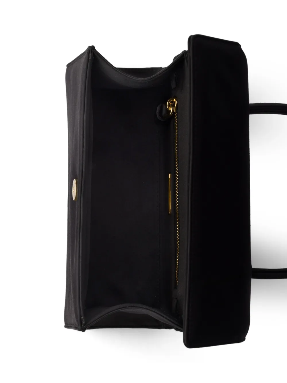Prada Minuit satijnen handtas Zwart