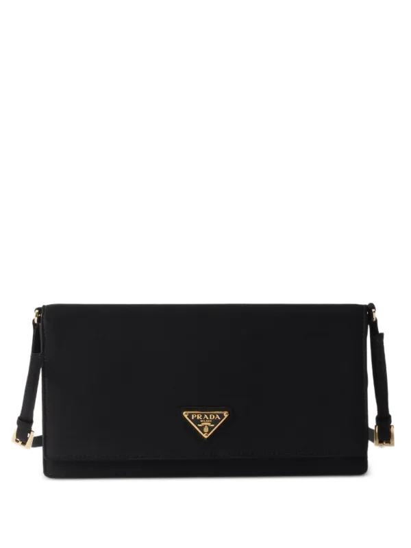 Prada Satin Mini Shoulder Bag in Black