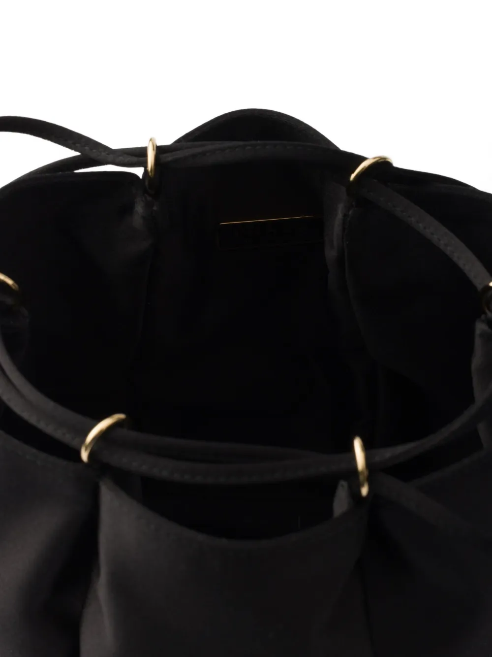 Prada Satijnen mini bucket-tas Zwart