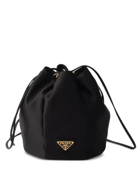 Prada mini satin bucket bag