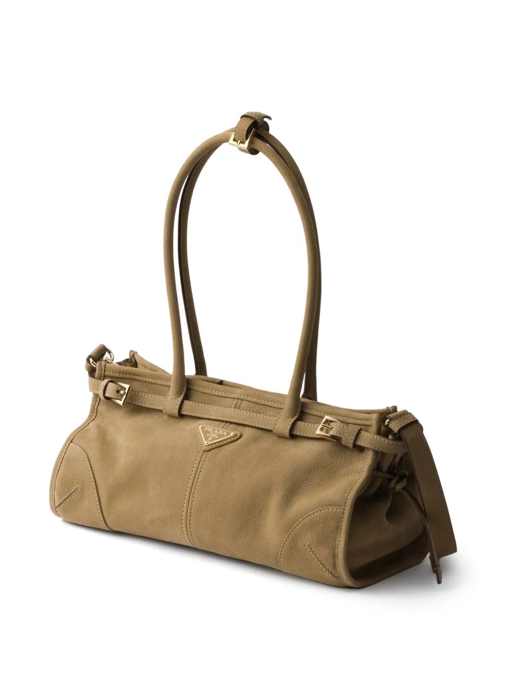 Prada Bonnie medium nubuck leren shopper Beige