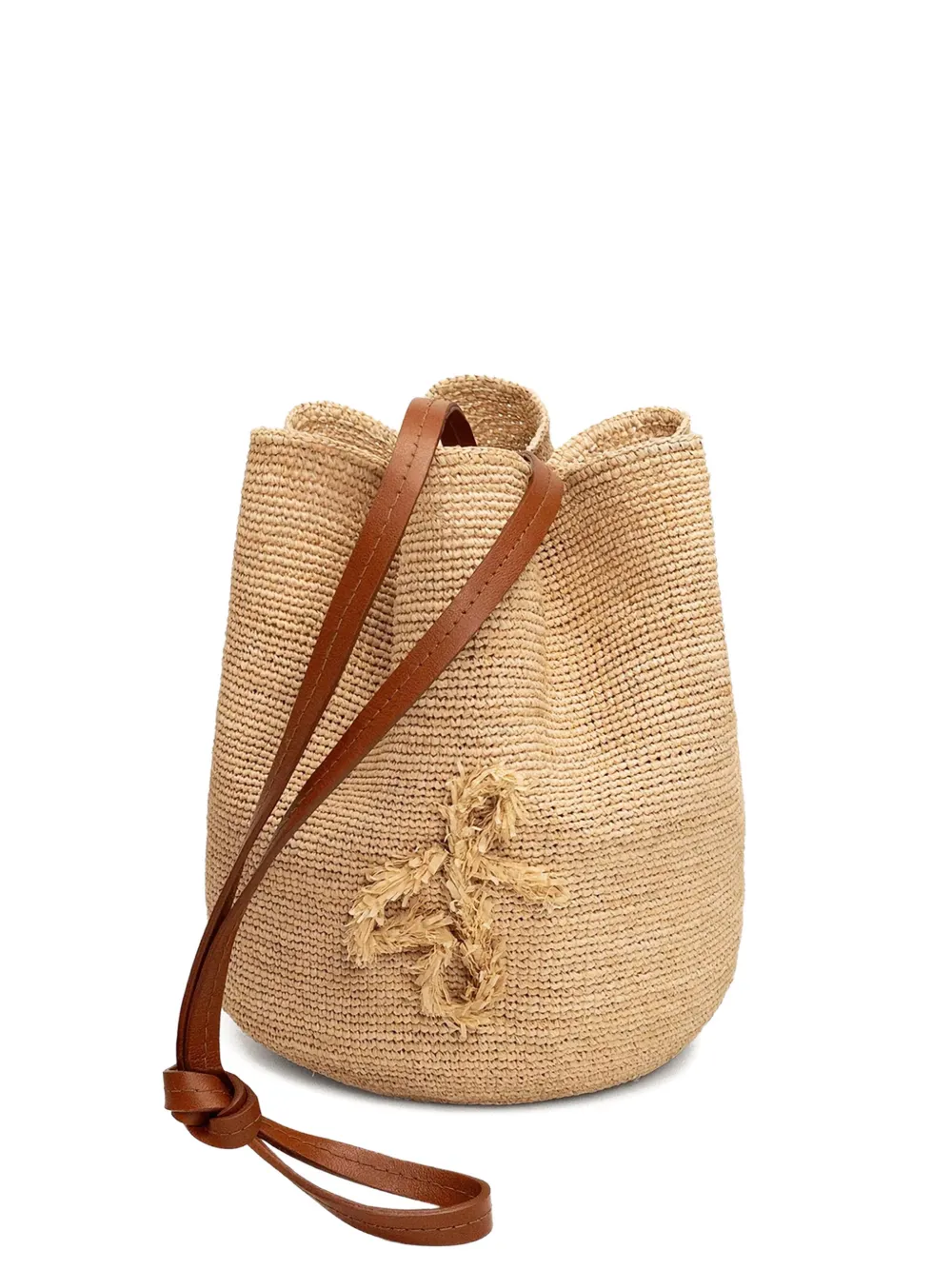 Ruslan Baginskiy The HatBag raffia drawstring shoulder bag - Toni neutri
