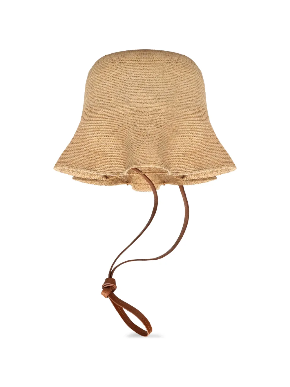  Ruslan Baginskiy The Hatbag Raffia Drawstring Shoulder Bag - Neutrals 