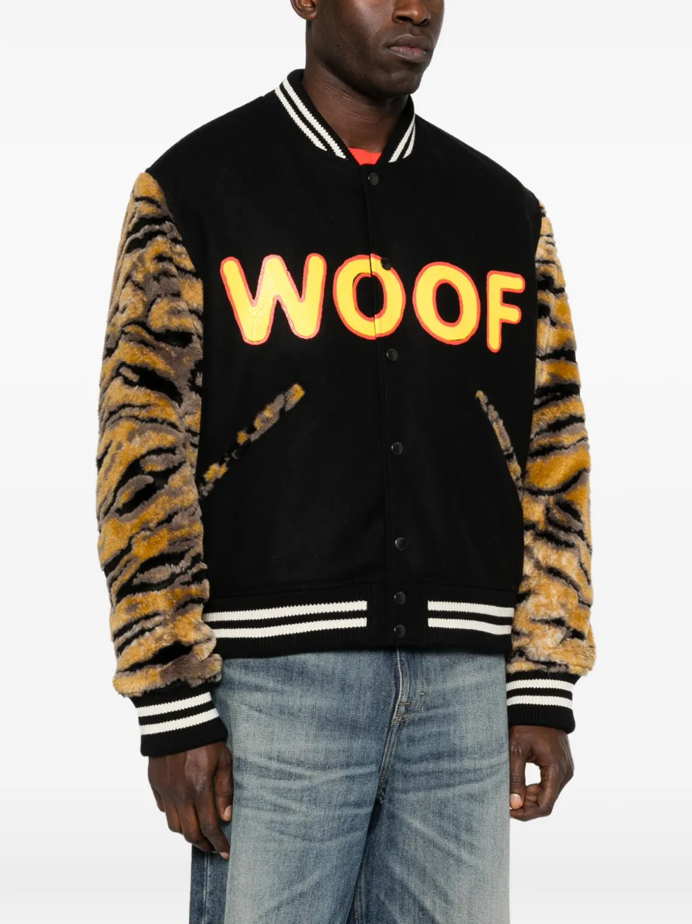 Kenzo Tiger-print Logo Jacket - Black 