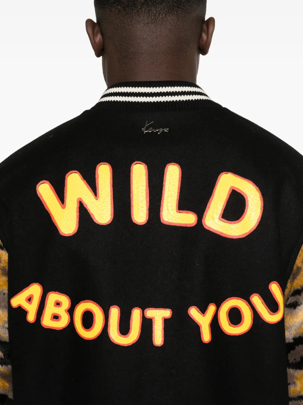 Kenzo Jack met tijgerprint en logo Zwart