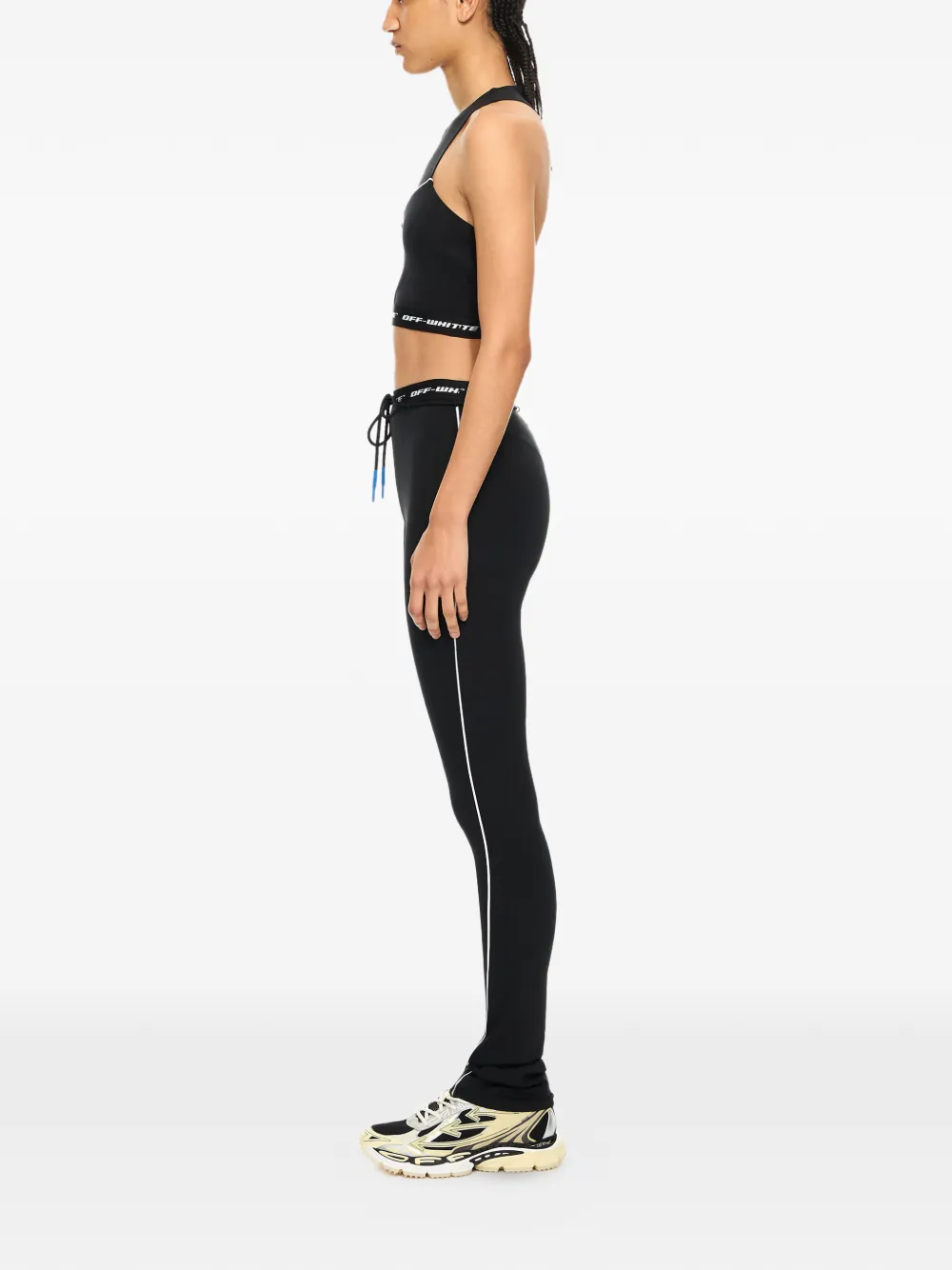 Off-White Legging met logoband Zwart