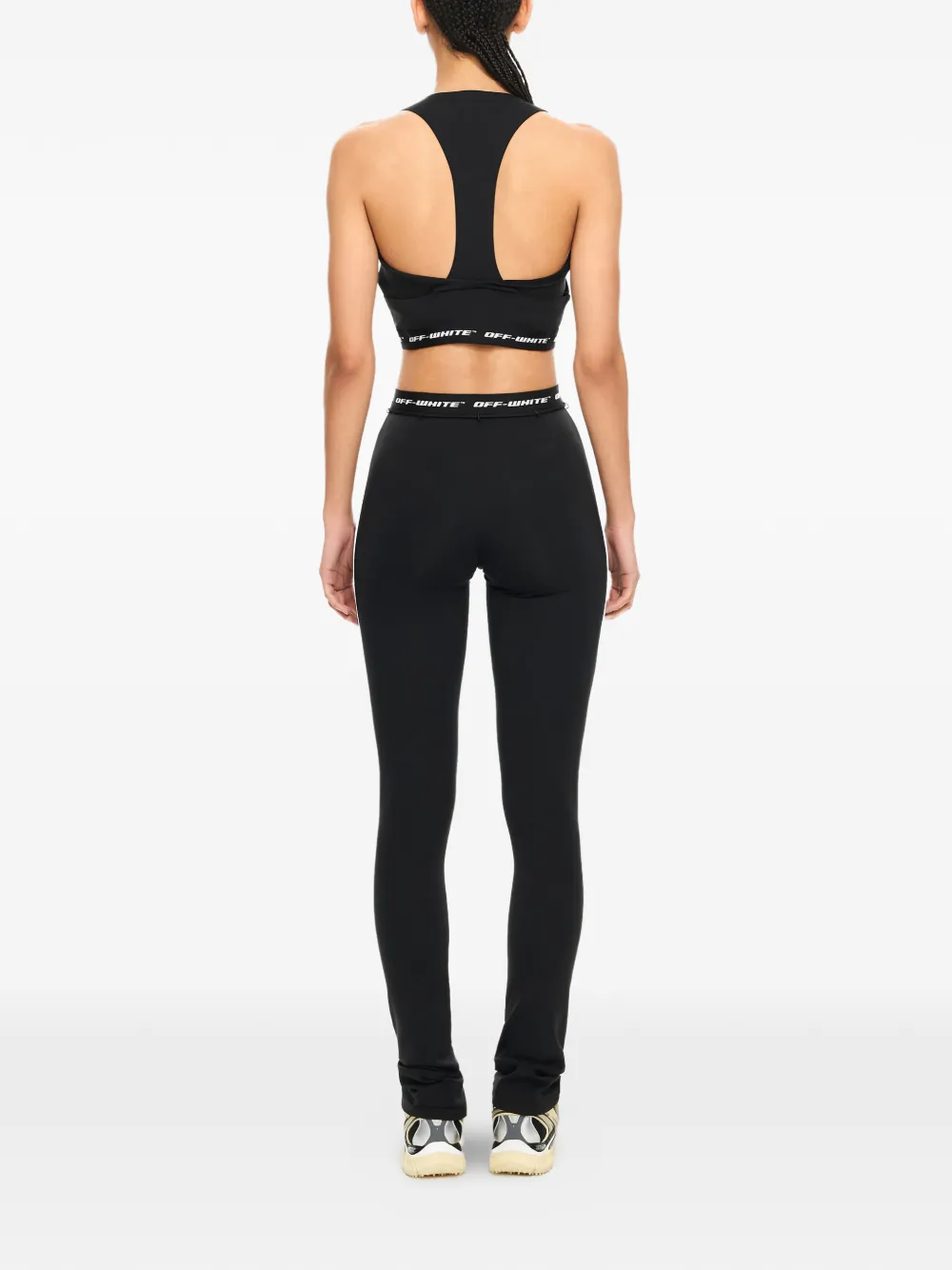 Off-White Legging met logoband Zwart