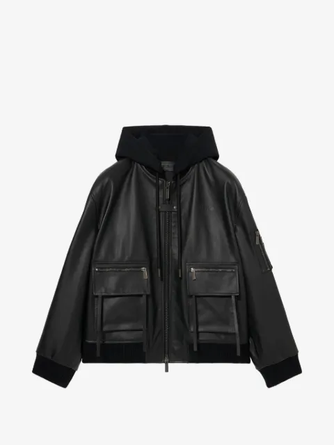 Off-White hooded pocket bomber jacket