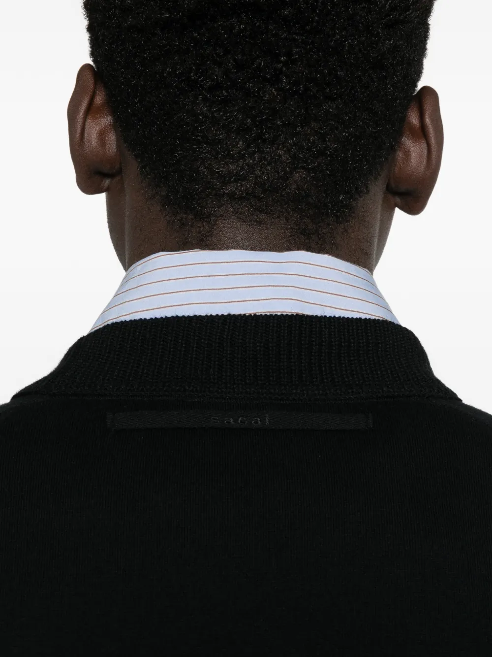 sacai Trui met ronde hals en lange mouwen Zwart