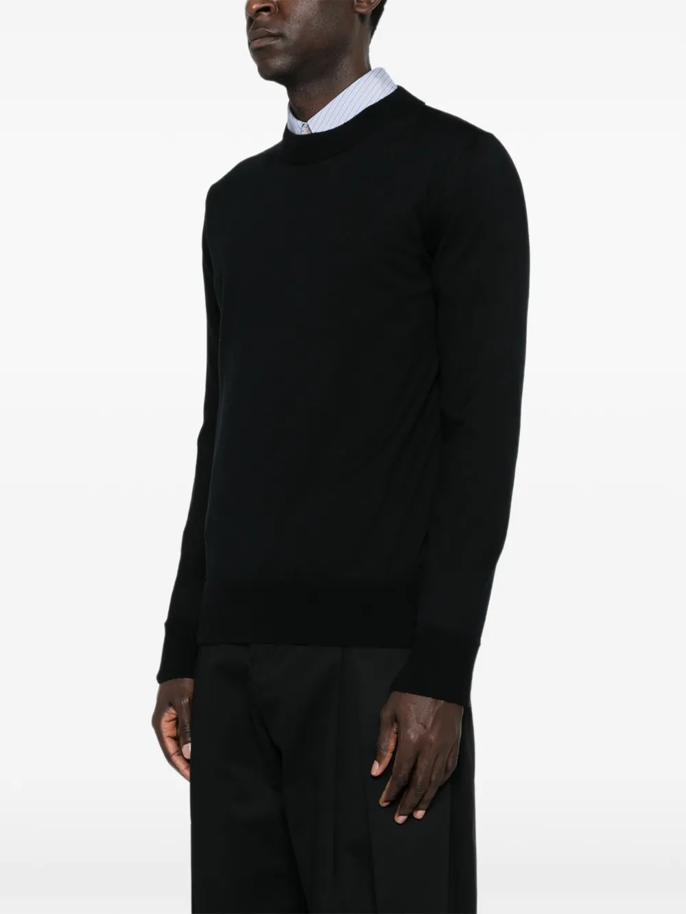 sacai Trui met ronde hals en lange mouwen Zwart