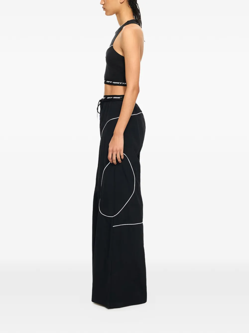Off-White Trainingsbroek met logoband Zwart